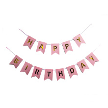 Custom Colorful Happy Birthday Banner DIY Paper Hanging Party Flag Decoration